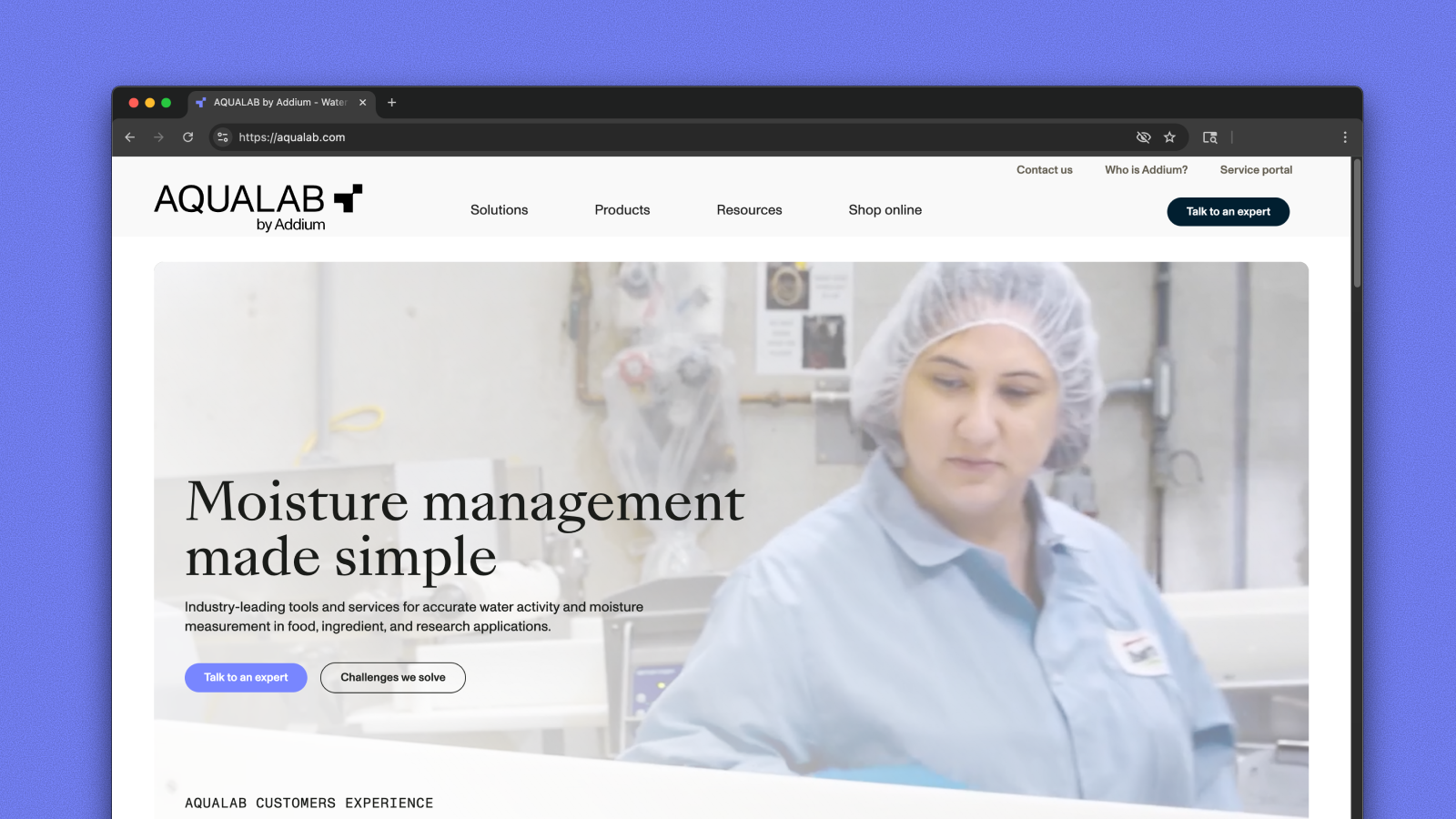 AQUALAB website platform modernization preview
